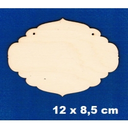 Tabliczka 12x8,5cm z otworami, zawieszka ozdobna chmurka, deseczka / SKLEJKA #3mm/ szyld